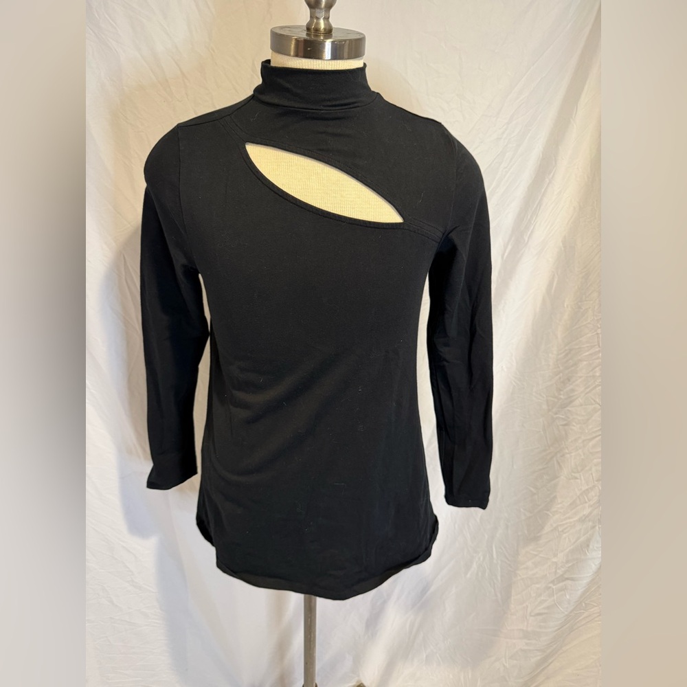 Torrid Black 3/4 Sleeve Cut Out Blouse